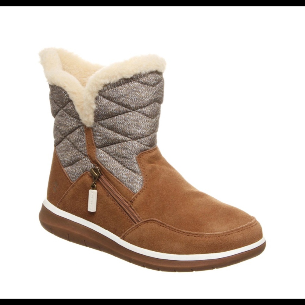 BEARPAW Katy Suede Quilted Boot with NeverWet